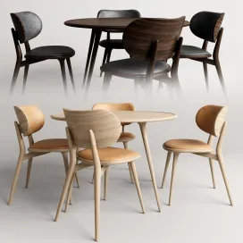 Mater the dining chair with accent dining table